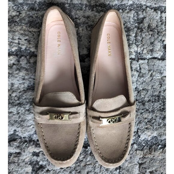 Cole Haan Women's Suede Leather Driving Moccasin Casual Classic Loafers Tan 9B - Picture 4 of 11